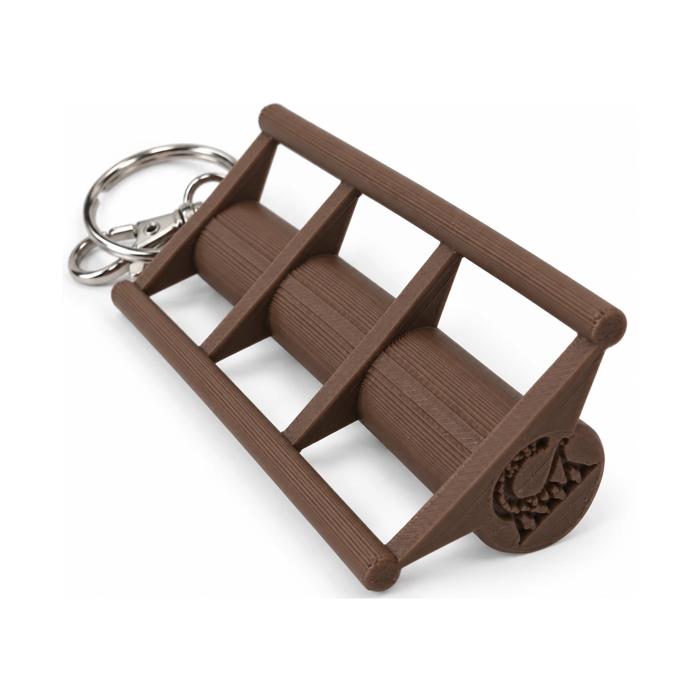 Brown Retro Metal keyring