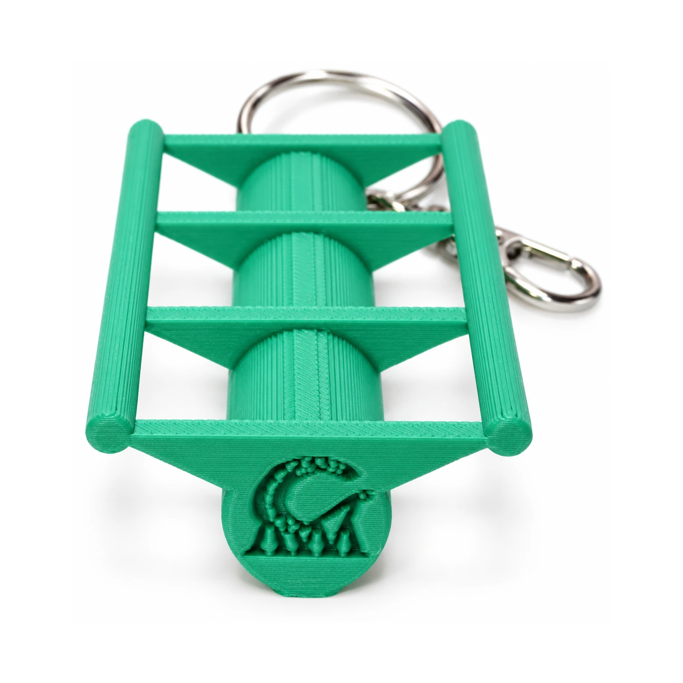 Green Retro Metal keyring