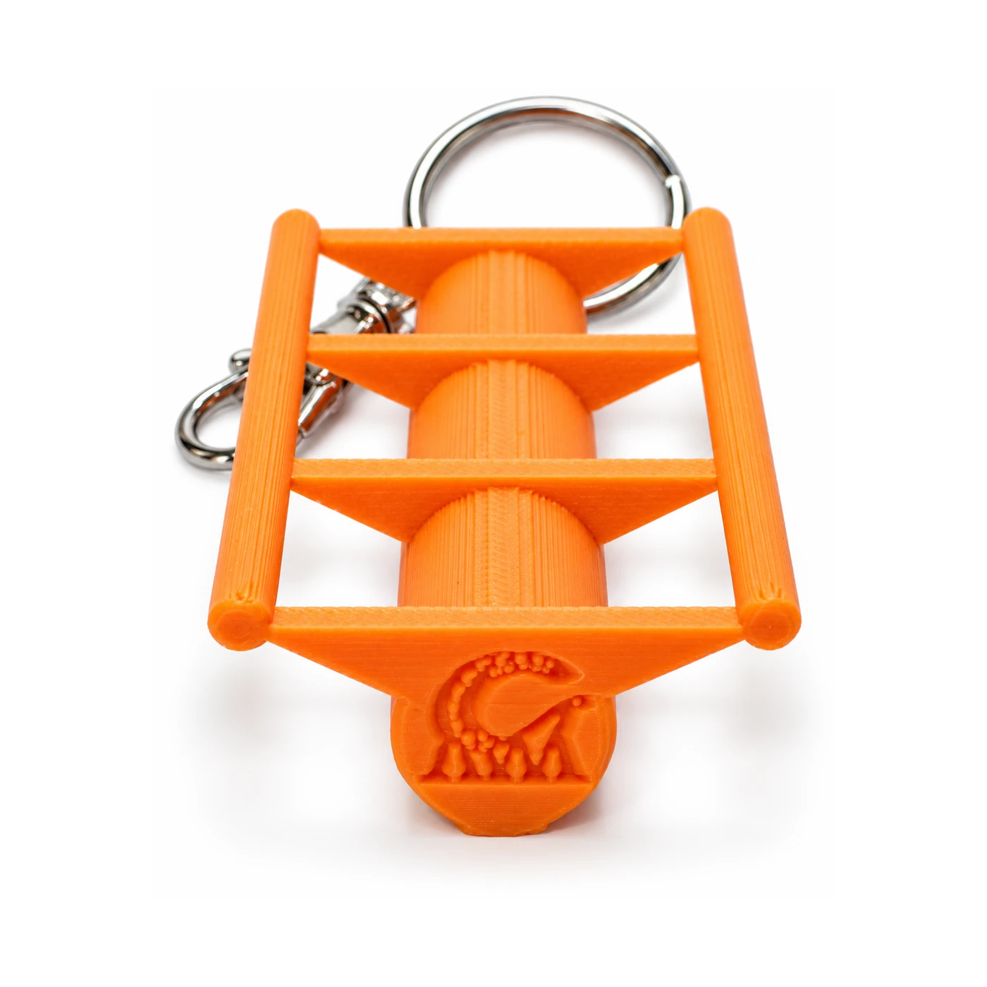 Orange Retro Metal keyring