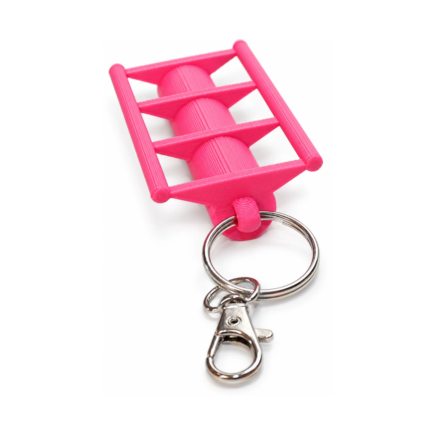 Pink Retro Metal keyring
