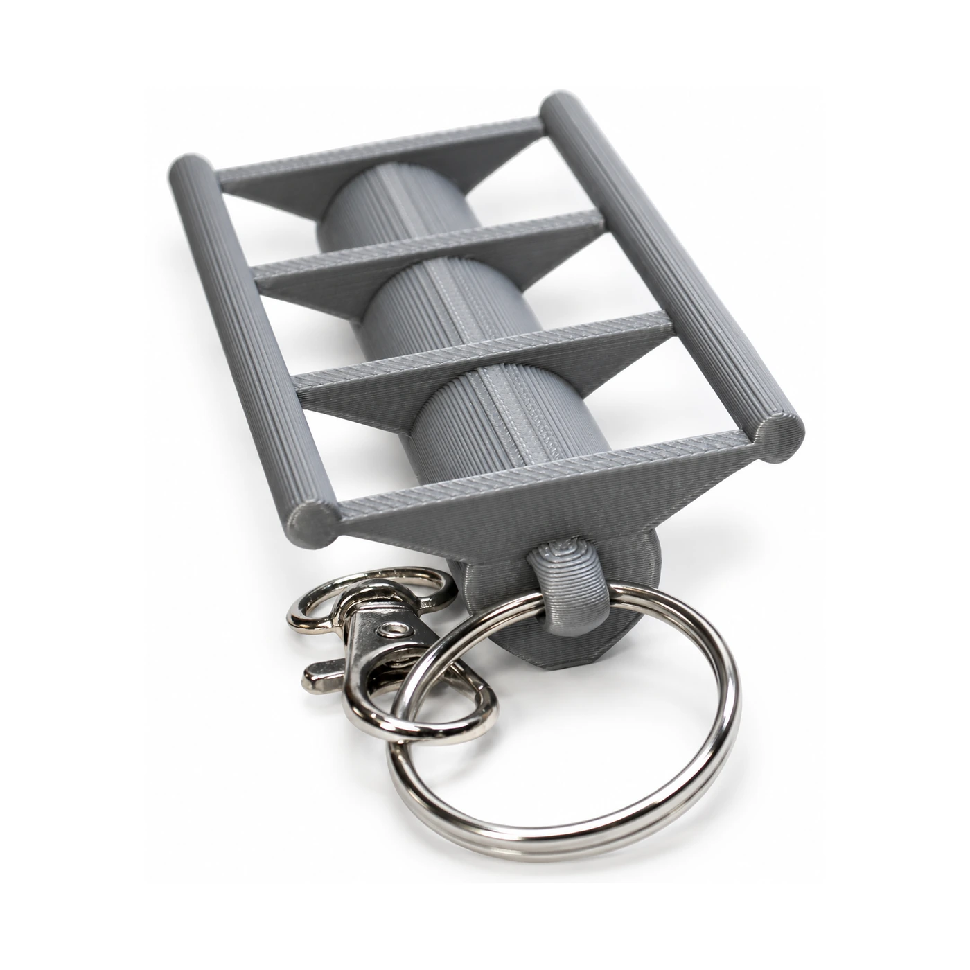 Silver Retro Metal keyring